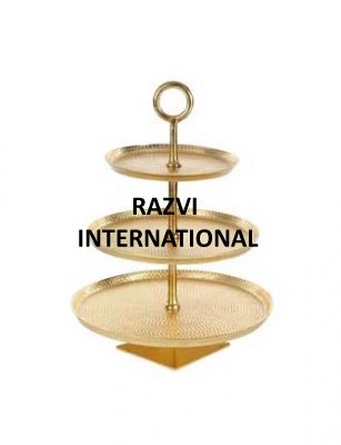 3 TIER PLATES
Item Code: SR 2798
Finish: Gold
Material: Aluminium
Keywords: 3 TIER PLATES CAKE STAND