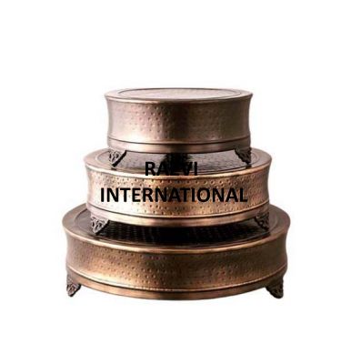 ROUND CAKE STAND SET
Item Code: SR 2961-A,B,C
Finish:Brass Antique
Material: Aluminium
Keywords: ROUND CAKE STAND SET