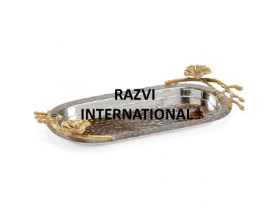 STEEL TRAY
Item Code: SR 3272
Finish: Polished
Material: Steel & Brass
Keywords: STEEL TRAY