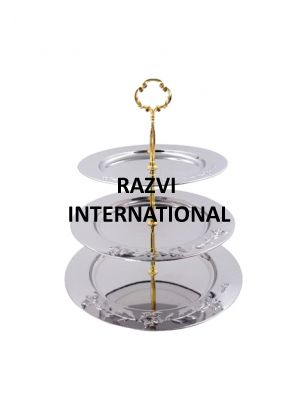STEEL CAKE STAND
Item Code: SR 2708
Finish: Polished
Material: Steel & Brass
Keywords: STEEL CAKE STAND