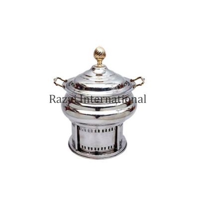 CHAFING DISH
Item Code: SR 2160
Finish: Polished
Material: Steel & Brass
Keywords: CHAFING DISH