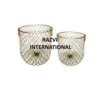 BASKET SET
Item Code: RP 1328-A,B
Finish: Rustic Gold
Material: Iron
Keywords: BASKET SET