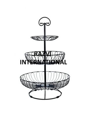 THREE TIER BASKET
Item Code: RP 1674
Finish: Black Powder Coating
Material: Iron
Keywords: THREE TIER BASKET