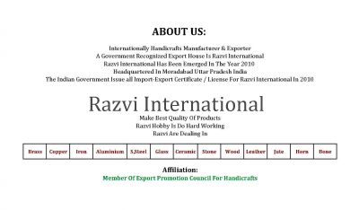 ABOUT US
email: razviinternational@gmail.com
email: info@razviinternational.com
WhatsApp +91-87914 31525

Keywords: ABOUT RAZVI INTERNATIONAL