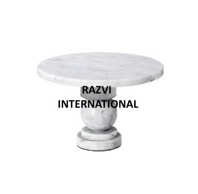 CAKE STAND
Item Code: SR 1290
Finish: Polished White 
Material: Marble
Keywords: CAKE STAND