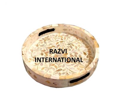 ROUND WOODEN TRAY
Item Code: SR 3204
Finish: Polished
Material: Wood & Mop
Keywords: ROUND WOODEN TRAY