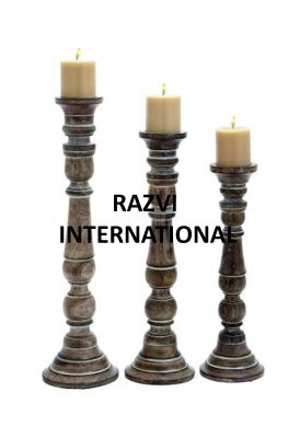 CANDLE HOLDER SET
Item Code: RF 259 A,B,C
Finish: Antique
Material: Wood
Keywords: CANDLE HOLDER