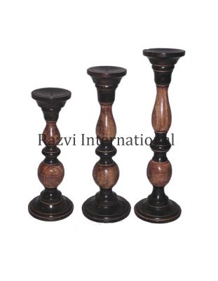 WOODEN CANDLE HOLDER SET
Item Code: RF 415
Finish: Polished & Black
Material: Wood
Keywords: WOODEN CANDLE HOLDER SET